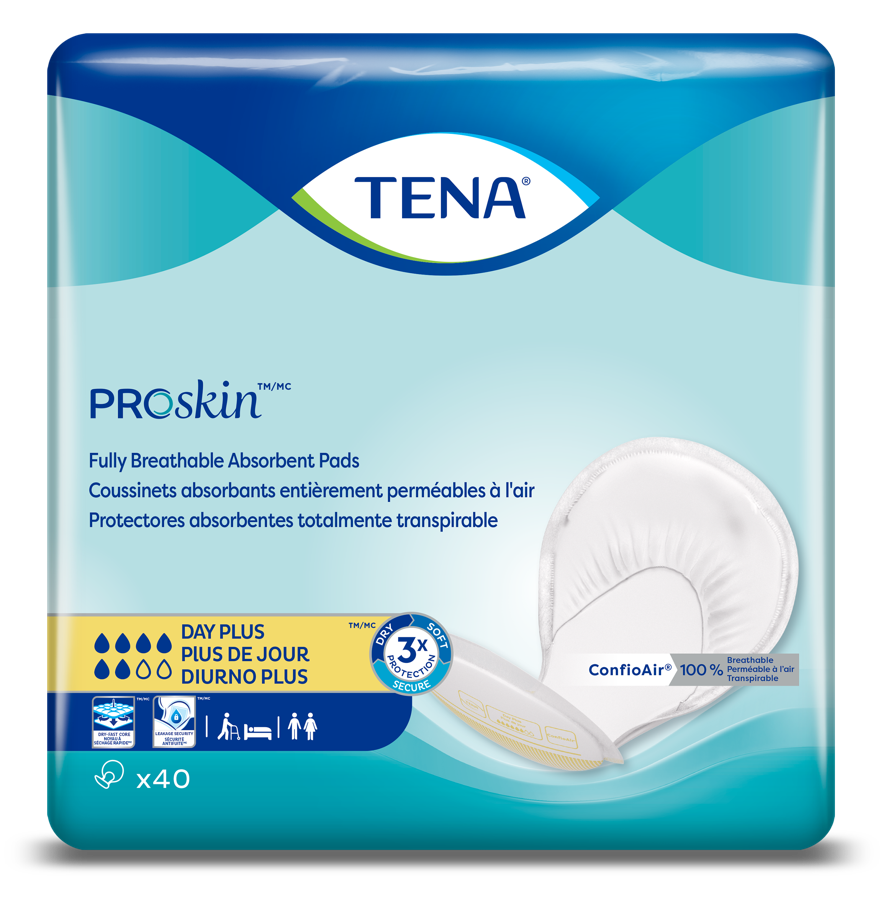 TENA Day Plus Incontinence Pad Insert, Heavy Absorbency , 40 Count - Incontinence/Single Use - TENA