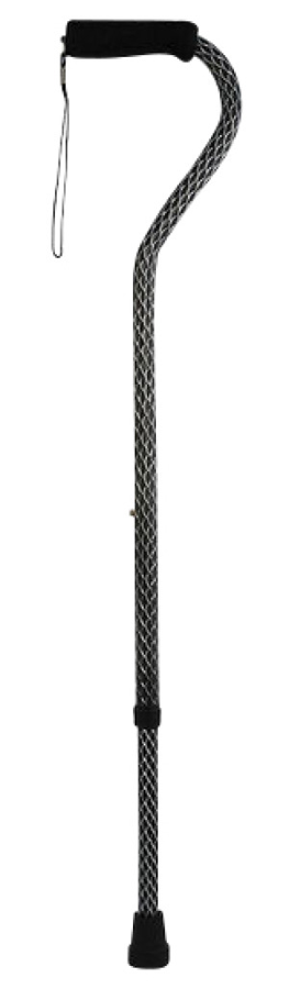 Airgo Aluminum Etched Offset Cane - Canes/Canes - Airgo