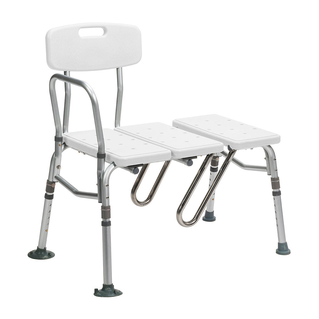 Drive Medical Splash Defense Transfer Bench with Curtain Guard Protection - Home/Bathroom Safety - Drive Medical
