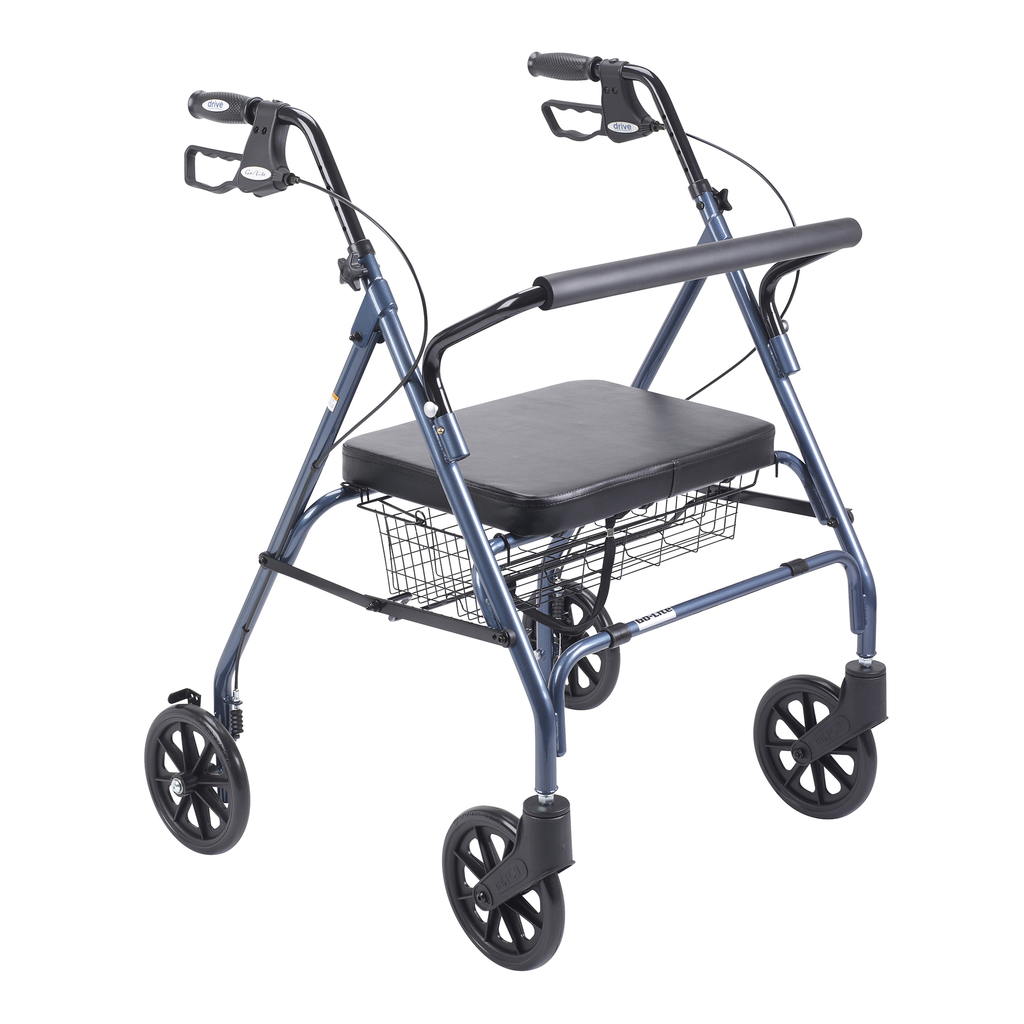 Drive Medical Heavy Duty Bariatric Walker Rollator with Large Padded Seat - Rollators & Walkers/Rollators - Drive Medical
