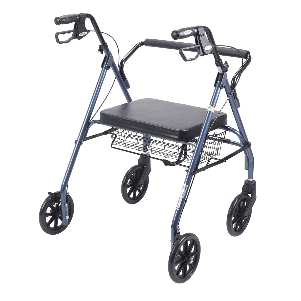 Drive Medical Heavy Duty Bariatric Walker Rollator with Large Padded Seat - Rollators & Walkers/Rollators - Drive Medical